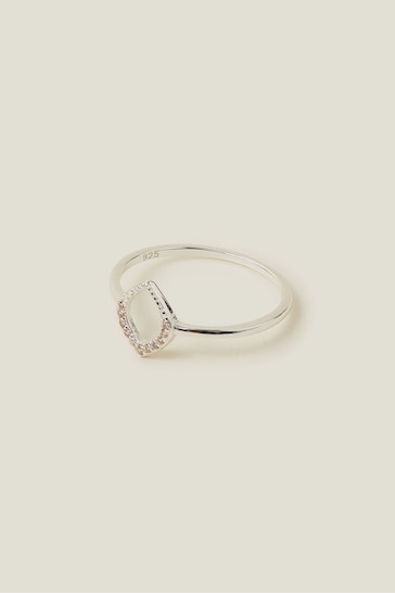 Accessorize Sterling Silver Plated Teardrop Ring