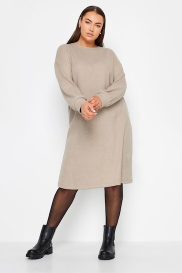 Yours Curve Cream Soft Touch Jumper Dress