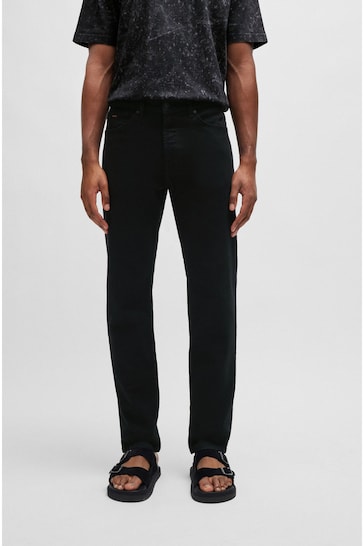 BOSS Black Wash Maine Straight Fit Stretch Jeans