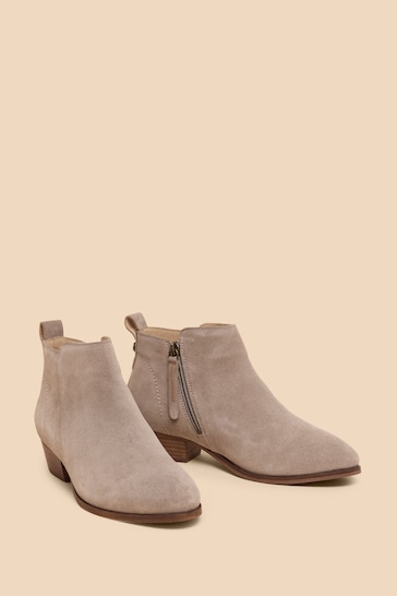 White Stuff Cream Willow Suede Ankle Boots