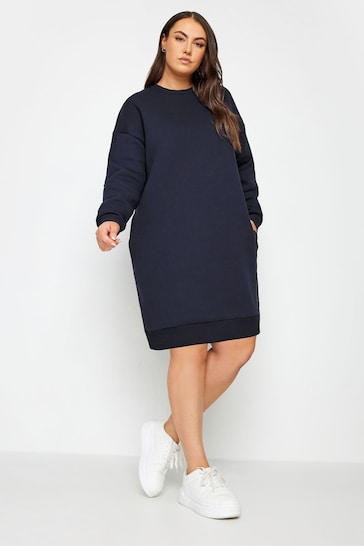 Yours Curve Blue Sweat Tunic Dress