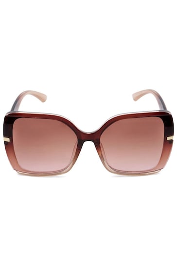 Dune London Pink Oversized Galaxy Overlay Lens Sunglasses