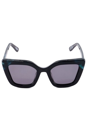 Dune London Black Golders Acetate Cat-Eye Sunglasses