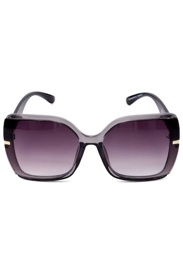 Dune London Black Oversized Galaxy Overlay Lens Sunglasses