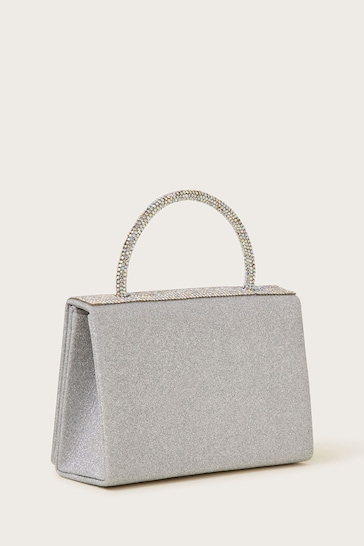 Monsoon Silver Diamanté Dazzle Bag