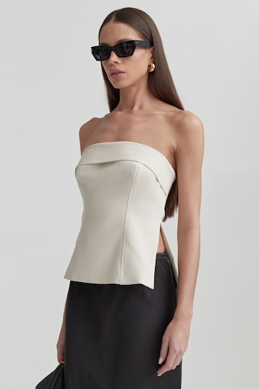 4th & Reckless Cream Cayla Tailored Corset Top