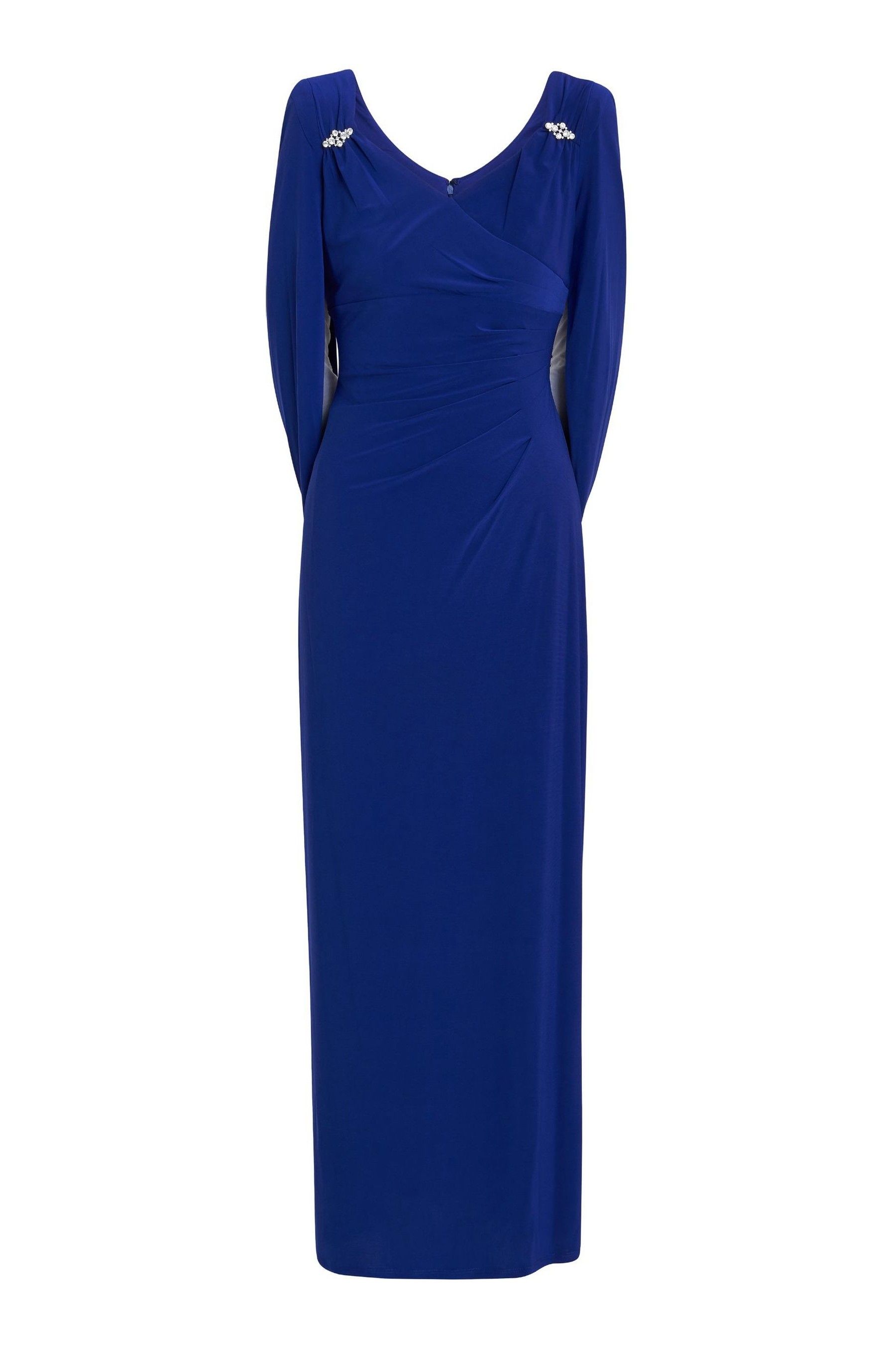 Buy Gina Bacconi Blue Jenna Draped Back Shoulder Maxi Dress from the Next UK online shop