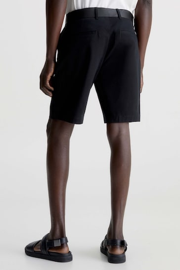 Calvin Klein Slim Modern Twill Belted Shorts
