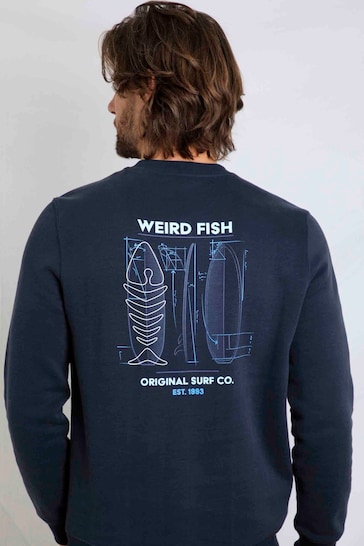 Weird Fish Harter Graphic Crew Sweater