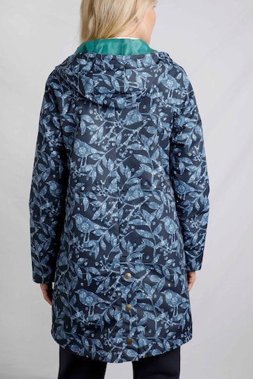 Weird Fish Blue Alinda Printed Showerproof Jacket
