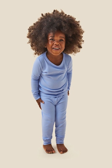 MORI Organic Cotton & Bamboo Kids Blue Pyjama Set