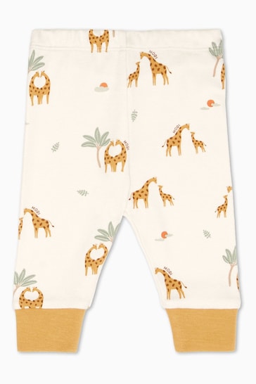 MORI Cream Organic Cotton & Bamboo Giraffe Print Pyjama Set