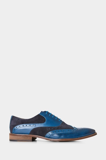 Joe Browns Blue Statement Leather Suede Brogues