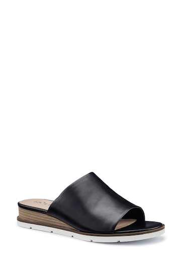 Hotter Black Regular Kos Slip-Ons Sandals