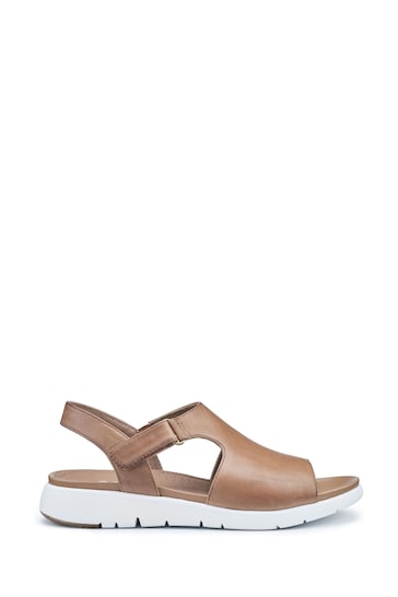 Hotter Brown Meander Touch Fastening Wide Fit Sandals