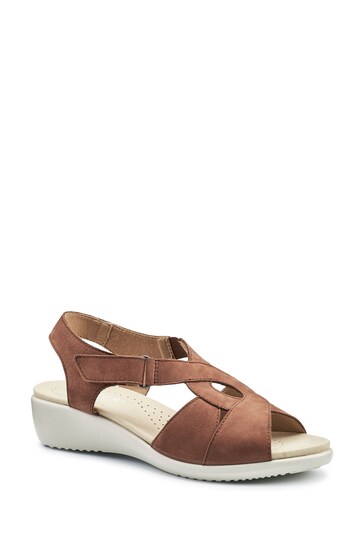 Hotter Brown Isabelle Touch-Fastening X Wide Fit Sandals