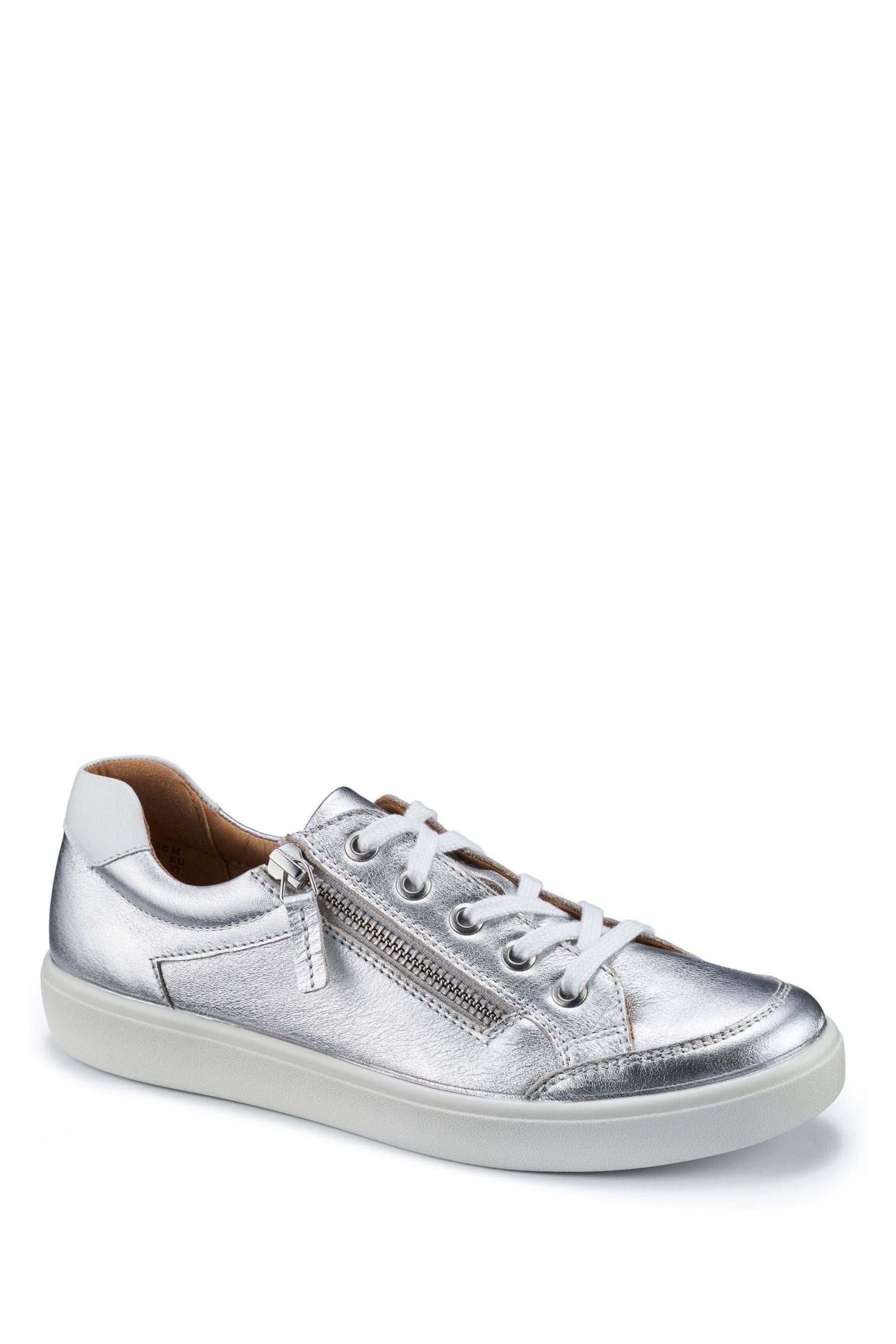 Buy Hotter Silver Extra Wide Fit Chase II Lace up Zip Trainers from the Next UK online shop