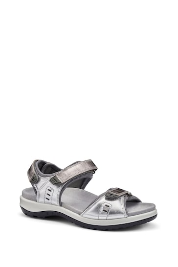 Hotter Grey Walk II Touch Fastening Wide Fit Sandals