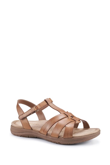 Hotter Brown Rainer Touch-Fastening Wide Fit Fit Sandals