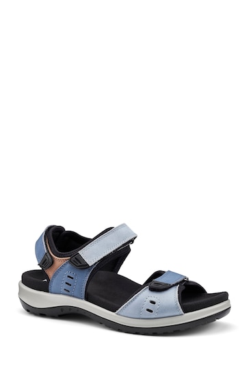 Hotter Blue Wide Fit Walk II Touch-Fastening X Sandals