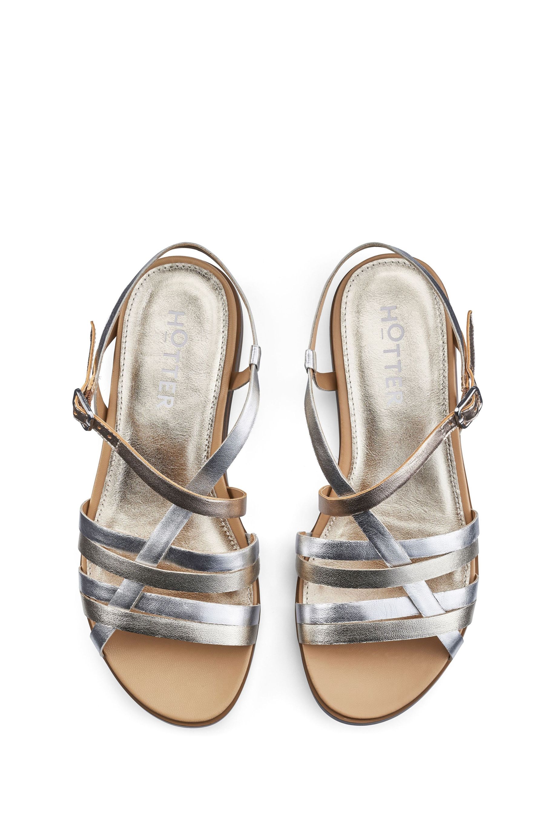 Hotter silver sandals on sale