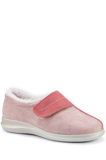 Hotter Pink Wrap Touch-Fastening Regular Fit Slippers