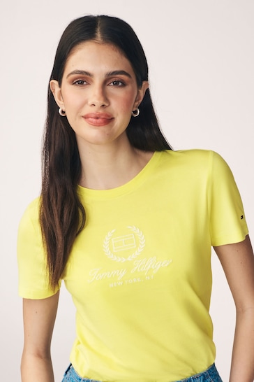 Tommy Hilfiger Yellow Crest Logo T-Shirt