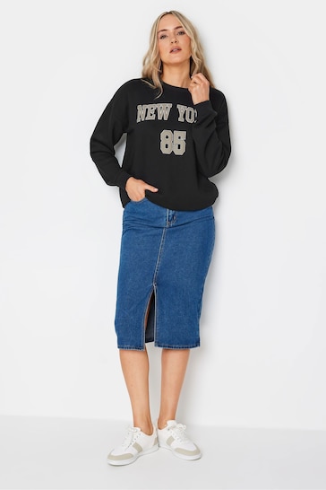 Long Tall Sally Black New York Slogan Sweatshirt