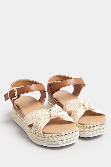 Yours Curve Natural Extra-Wide Fit Two Part Espadrilles