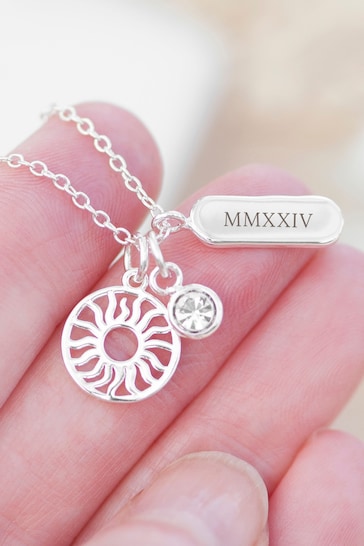 Personalised Eternal Sun Charms Necklace by Treat Republic