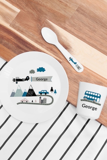 Personalised Adventure Childrens Dinner Set by Treat Republic