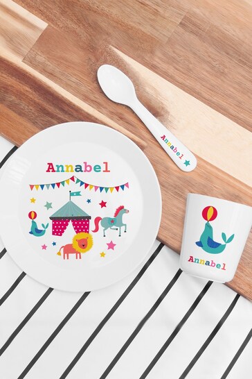 Personalised Circus Childrens Dinner Set by Treat Republic