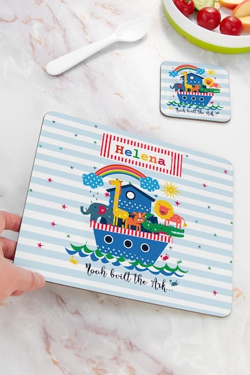 Personalised Childs Noahs Ark Placemat Set by Treat Republic
