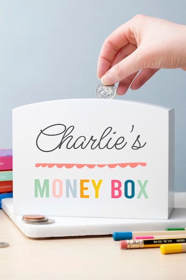 Personalised Childrens Fun Wooden Money Box by Treat Republic