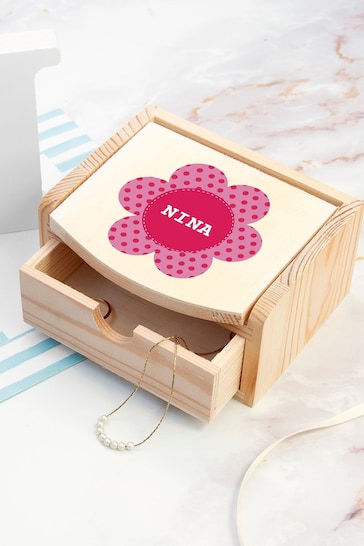 Personalised Kids My First Jewellery Box  Pink Floral by Treat Republic