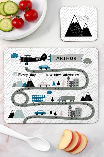 Personalised Childrens Placemat Set  Adventure by Treat Republic