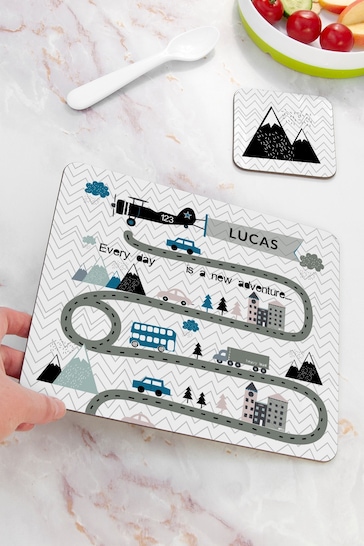Personalised Childrens Placemat Set  Adventure by Treat Republic
