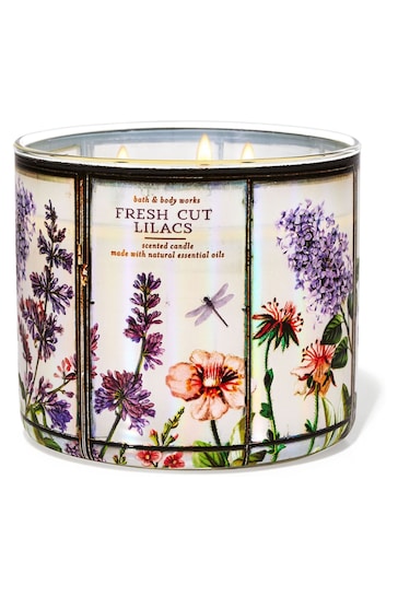 Bath & Body Works Fresh Cut Lilacs 3-Wick Candle 14.5 oz / 411 g