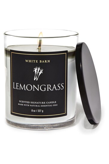 Bath & Body Works Lemongrass Lemongrass Signature Single Wick Candle 8 oz / 227 g