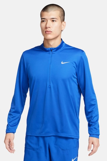 Nike Light Blue Dri-FIT Pacer Half Zip Running Top