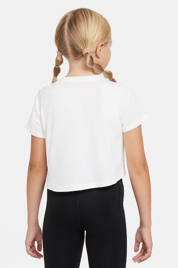 Nike White Pro Cropped T-Shirt