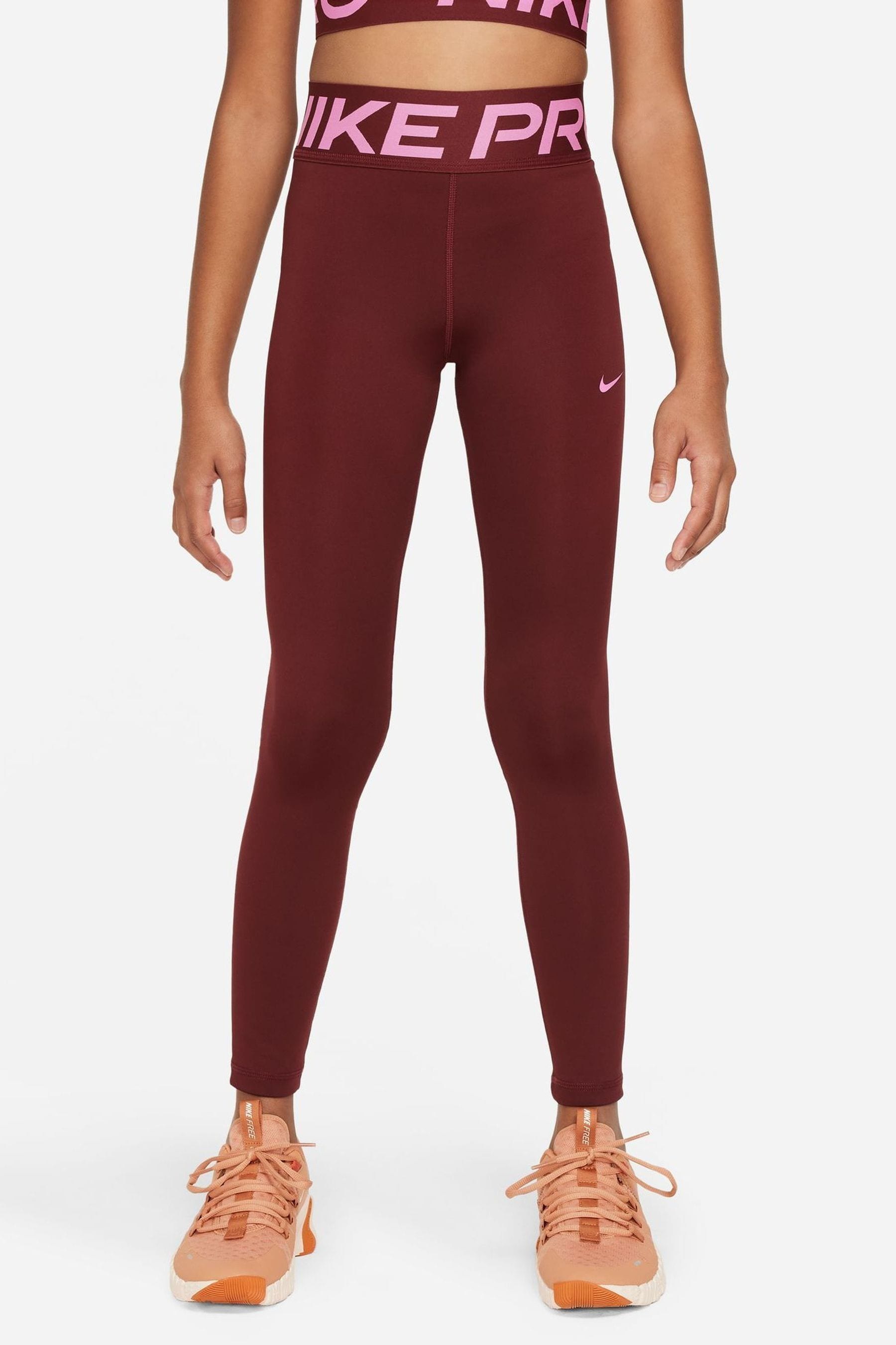 Buy Nike Red Pro Dri FIT Leggings from the Next UK online shop