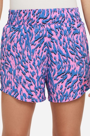 Nike Blue/Pink One Woven High Rise Shorts