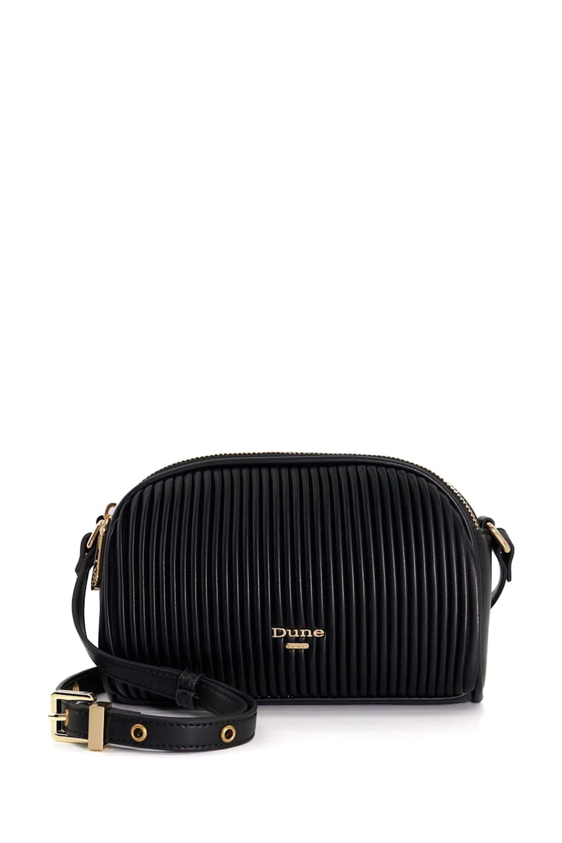 Buy Dune London Detail Pleat Cross Body Black Mini Bag from the