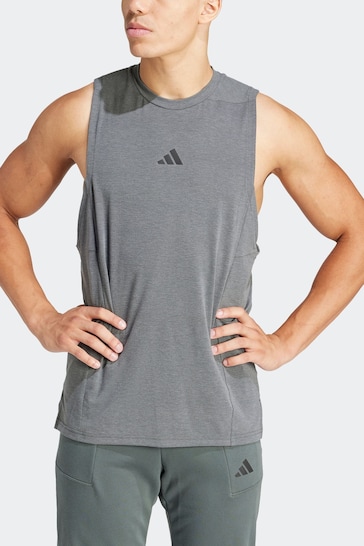 adidas Grey Designed For Training Workout Tank Top