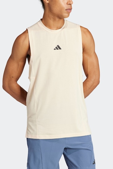 adidas Cream Designed For Training Workout Tank Top