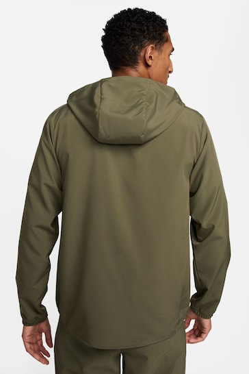 Nike Olive Green Dri-FIT Form Hooded Training Jacket