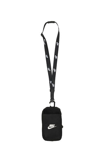 Nike Black Club Logo Phone Cross-Body Bag