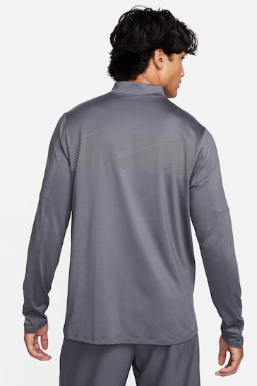 Nike Grey Dri-FIT Element Flash Half Zip Running Fleeces