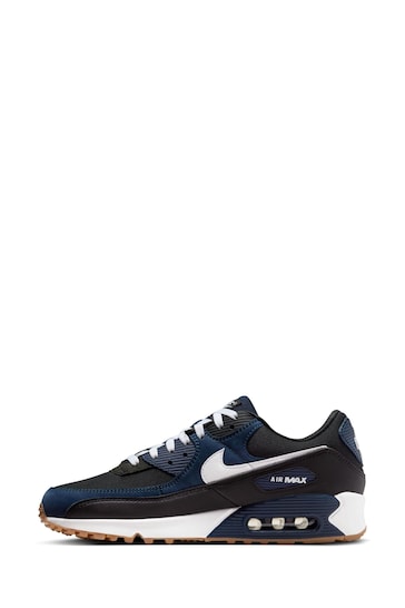 Nike Navy Air Max 90 Trainers